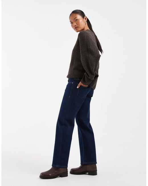Only Petite Black Judy Low Rise Wide Leg Jeans