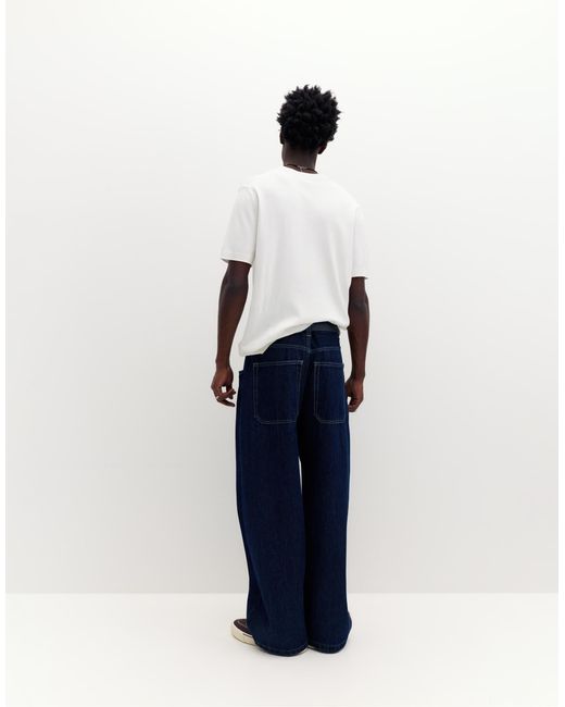 Pull à manches courtes - cassé Pull&Bear pour homme en coloris White