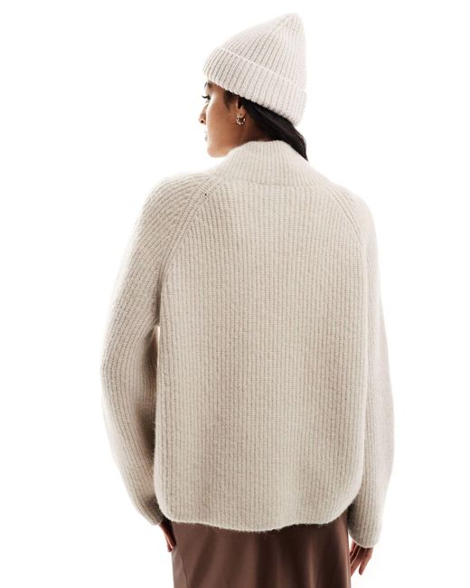 & Other Stories Gray High Neck Relaxed Sweater