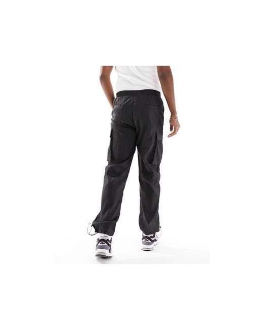 Sixth June Black Co-ord Textured Cargo Trousers for men