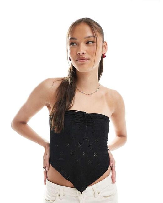 Cotton On Black Claudia Halter Tube Top