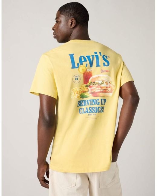 Camiseta Amarilla Holgada De Algodón Levi's de hombre de color Metallic