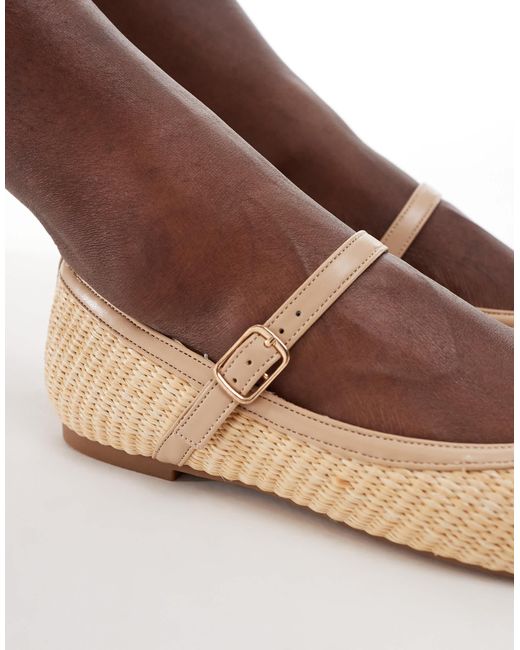 SEQWL White – iris – ballerinas aus bast