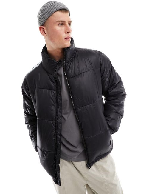 Only & Sons Gray High Shine Puffer Jacket for men
