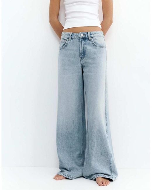 Pull&Bear Blue Loose Oversize Jeans