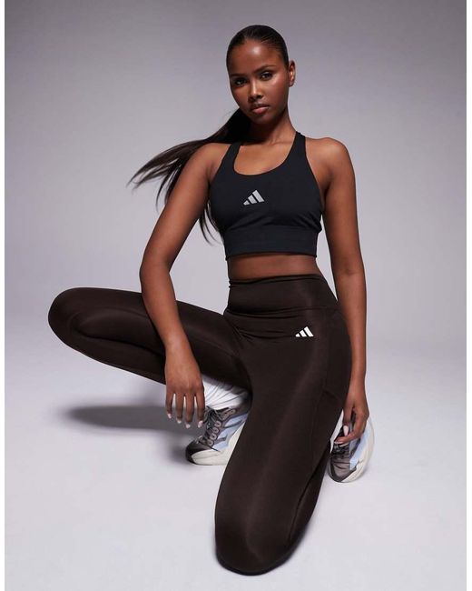 adidas Originals Adidas Running 365 Sports Bra With Pocket in Black ...