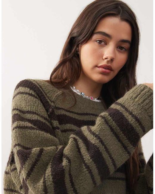 Weekday Brown Oversized Jumper
