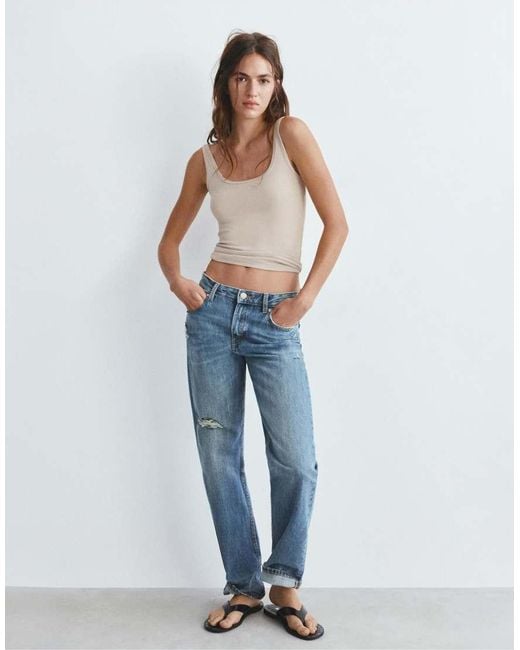 Pull&Bear White Modal Tank Top