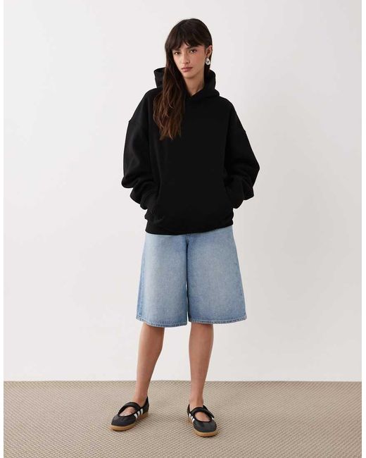 Tala Black Embossed Logo Hoodie