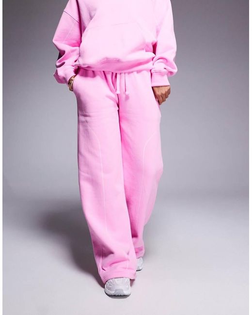 Good For Nothing Pink Contrast Stitch Relaxed Jogger
