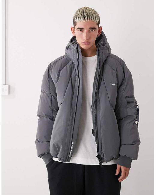 Vertere Berlin Gray Nite Puffer Jacket for men