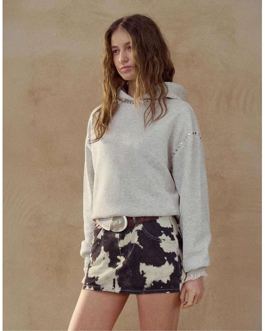 Pull&Bear Skort Met Koeienprint in het Multicolor