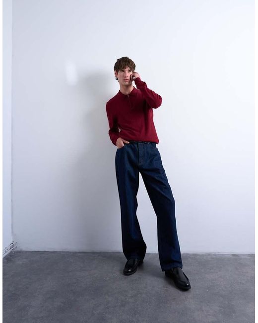 Polo Basic di Topman in Red da Uomo