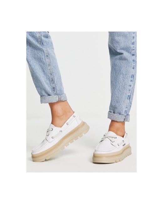 Timberland Ray City Boat Shoes in White | Lyst
