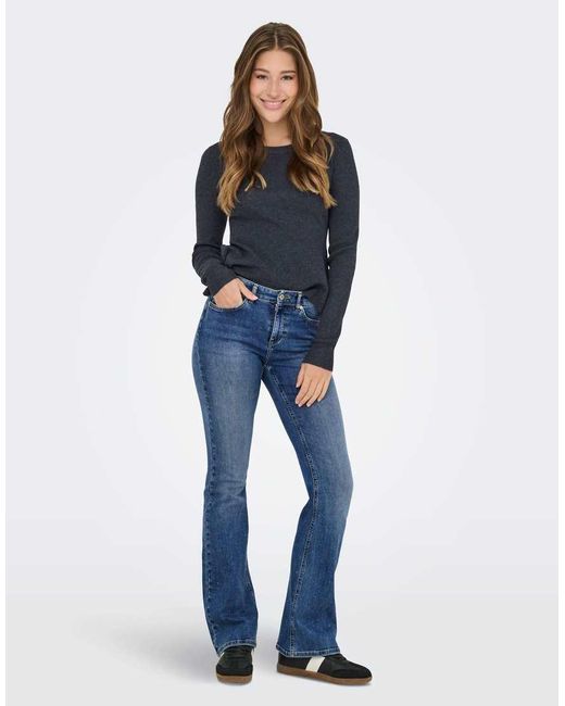 ONLY Blue Flared Fit Jeans