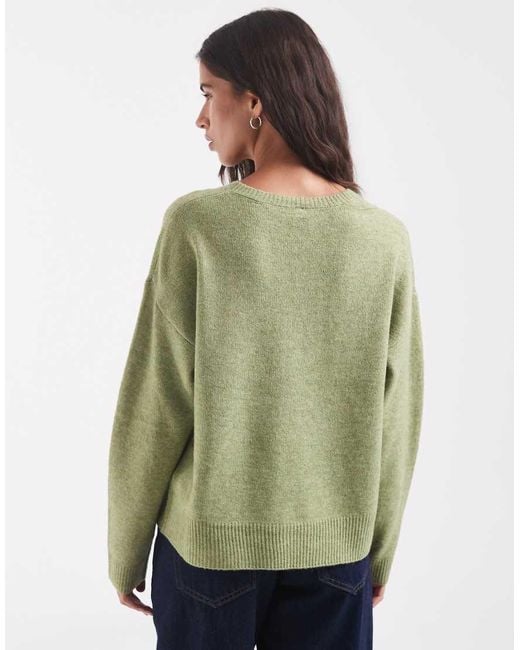 ONLY Green O-neck Knitted Jumper