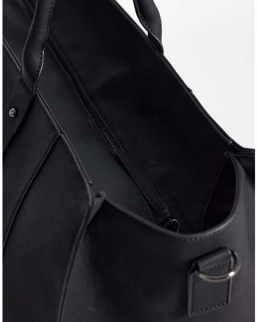ASOS Blue Faux Leather Carryall Bag for men