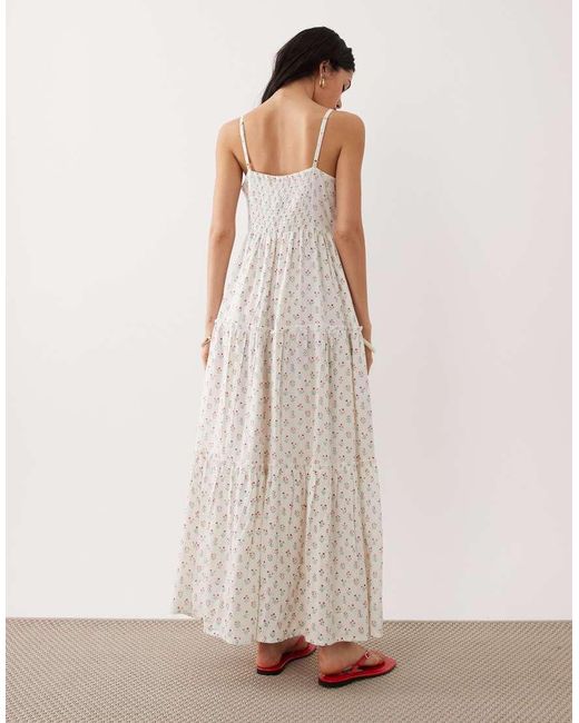 esmé studios Natural Tie Front Strappy Beach Maxi Dress