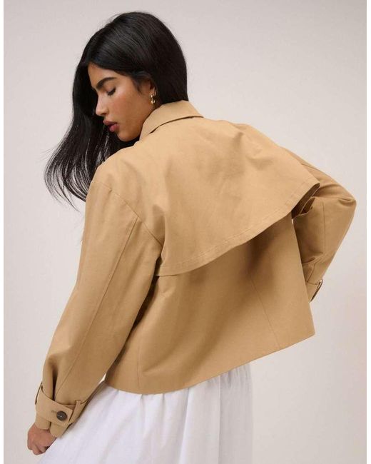 Nobody's Child Natural Camel Tie Trench Jacket