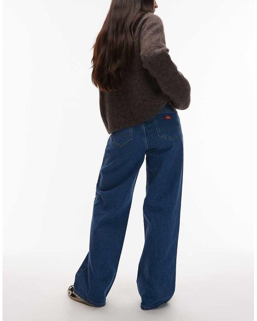 Dickies Blue Baggy Wide Leg Jeans