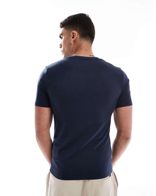 ASOS Blue Essentials 2 Pack Muscle Fit T-shirts for men
