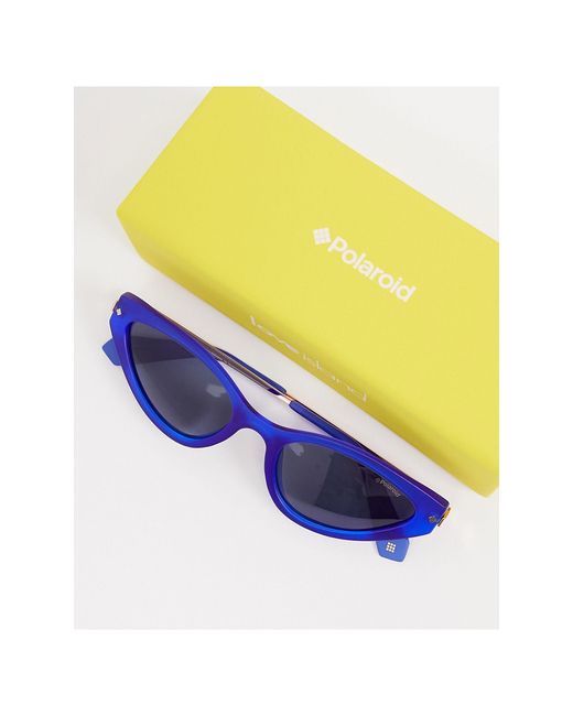 X love island - occhiali da sole ovali con lenti blu di Polaroid in Blue