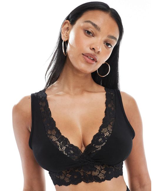 Mama.licious Black Mamalicious Maternity Soft Lace Nursing Bralette