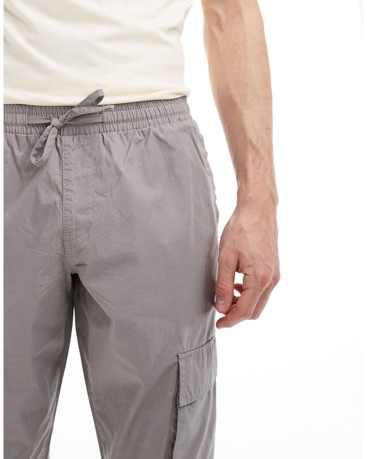 ASOS Gray Tapered Pull On Trouser for men