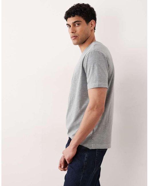 Gant Gray Varsity Chest Script Logo T-shirt for men