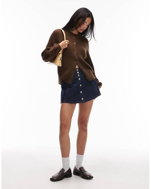 ASOS Gebreid Vest Met Raglanmouwen in het Brown