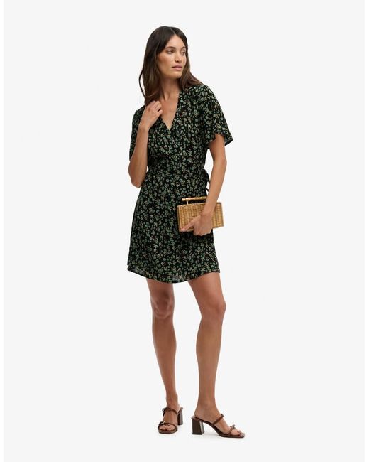 Superdry Black Mini Swing Wrap Dress