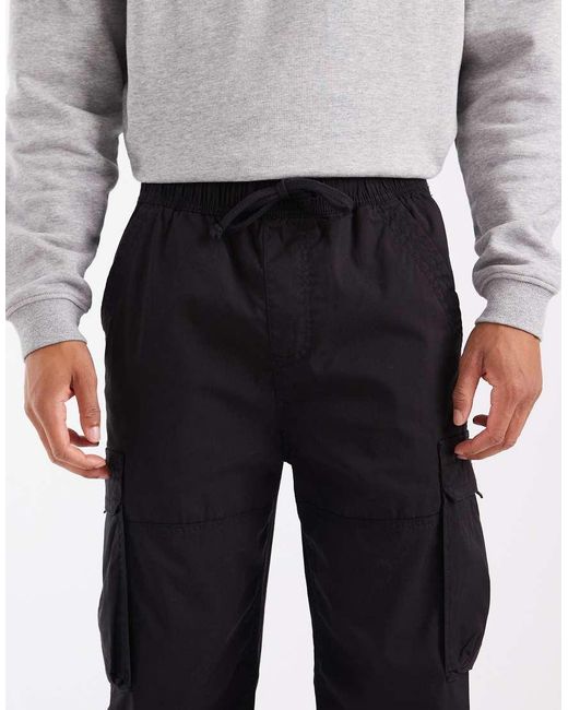 Hollister White Y2k baggy Cargo Pants for men