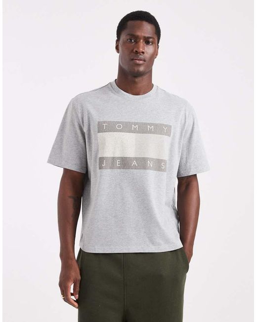 Tommy Hilfiger White 90's Distressed Flag Logo T-shirt for men