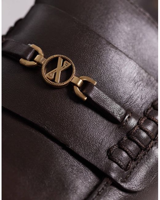 Bronx Brown Colby Loafer Mules