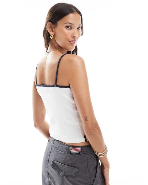 Superdry White Athletic Essentials Cami Top