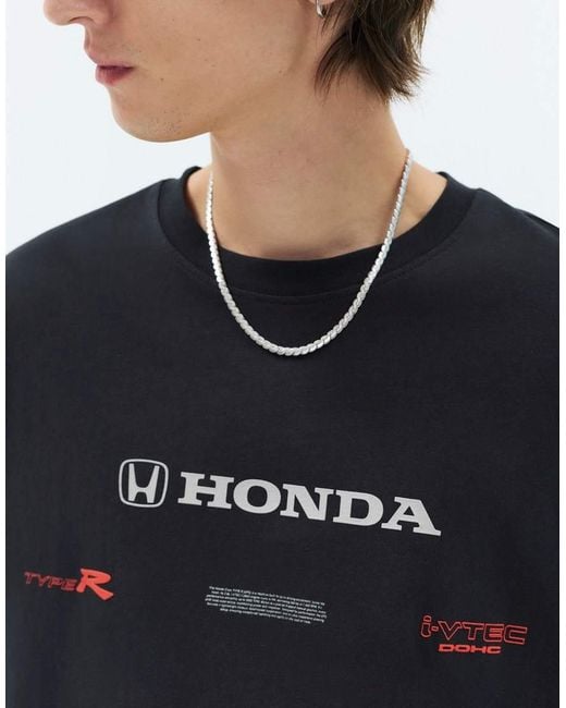 Pull&Bear Red Honda Civic Graphic T-Shirt for men