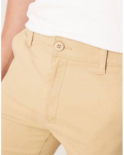 Chinos Ajustados En De -Neutro ASOS de hombre de color Natural