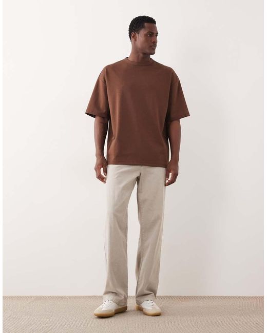 ASOS Brown Breathemaxtm Heavyweight Oversized T-shirt for men