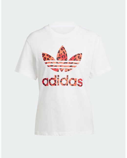 Camiseta blanca con logo de adidas Originals de color Blanco | Lyst
