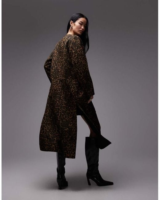 ARKET Black Double Wool Collarless Maxi Coat