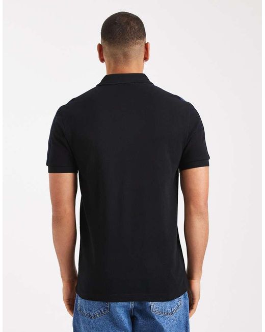 Fred Perry Black Mesh Taped Polo Shirt for men