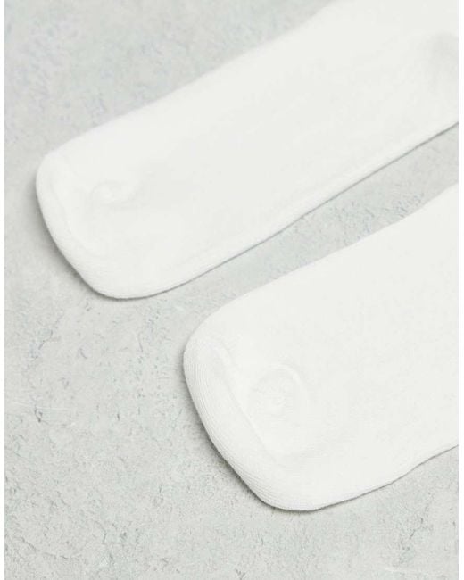 ASOS White 2 Pack Frill Top Ankle Socks