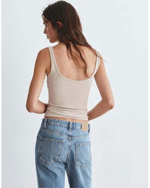 Pull&Bear White Modal Tank Top