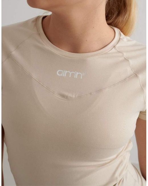 Aim'n Natural Café Au Lait Soft Basic Short Sleeve