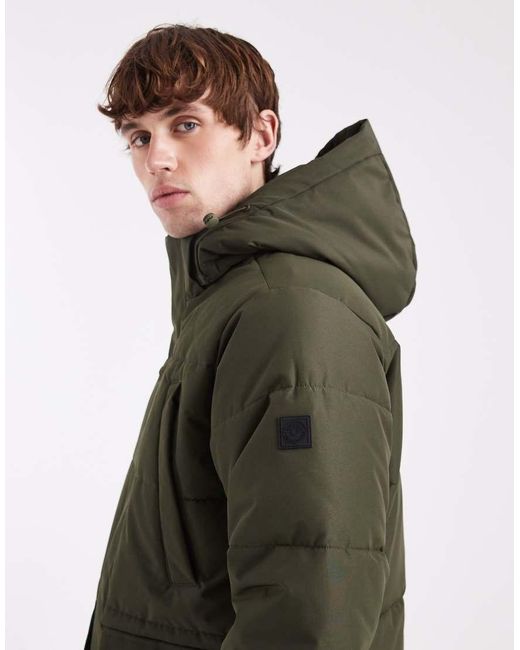 Only & Sons Gray Padded Parka for men