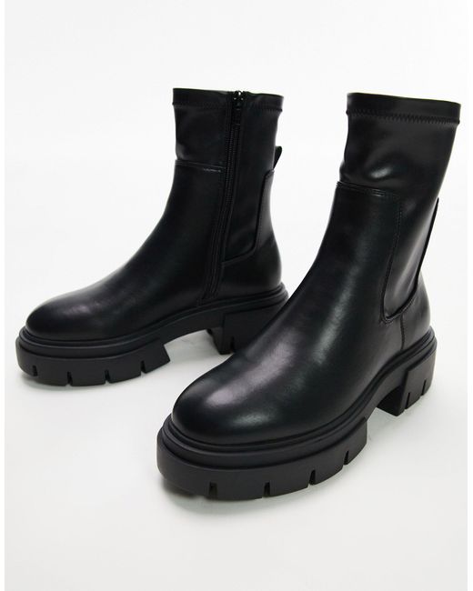 TOPSHOP Black – louise – eng anliegende ankle-boots