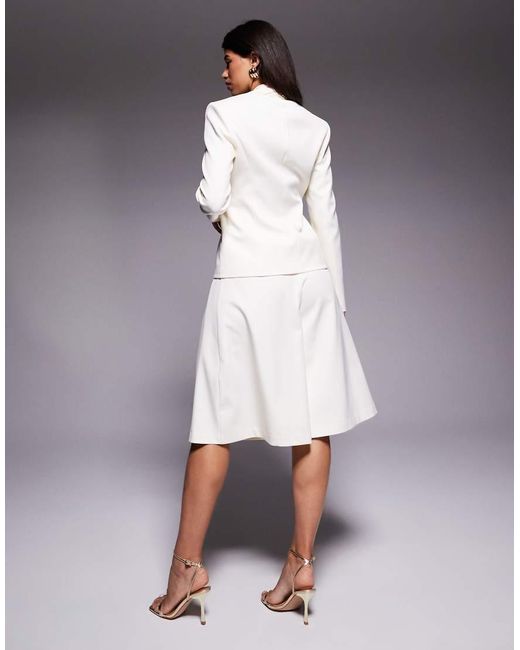ASOS White Co-ord Tailored Longline Shorts