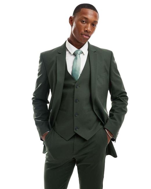 ASOS Green Slim Suit Jacket for men