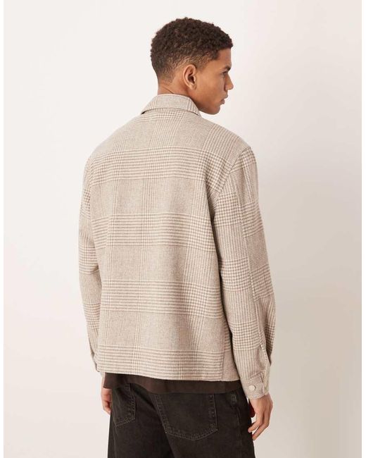 Mango Natural Wool Mix Shacket for men
