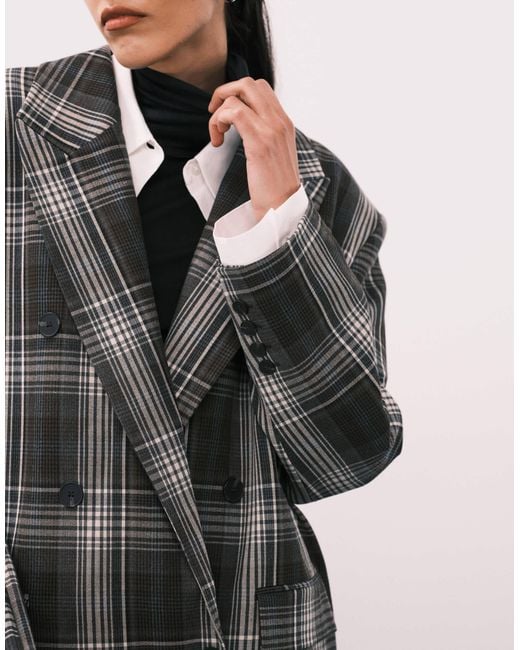 ASOS Multicolor Long Line Double Breasted Jacket